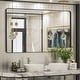preview thumbnail 15 of 141, Apmir Metal Frame Tempered Glass Bathroom Vanity Mirror for Wall, Cloakroom, Bedroom 60" x 36" - Black