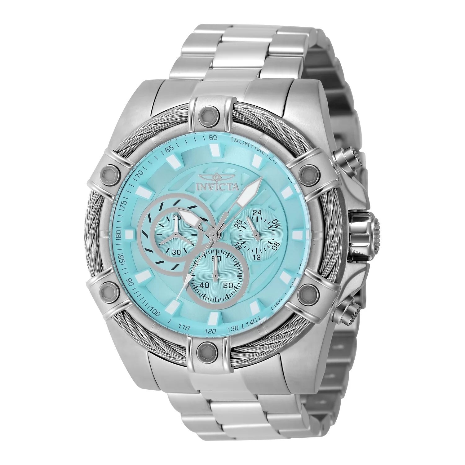 Invicta Men's 48865 Bolt Quartz VD54 Light Blue Dial Watch