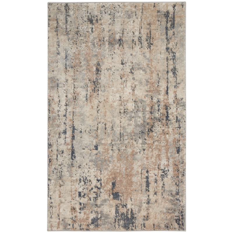 Nourison Concerto Modern Abstract Distressed Area Rug - 3' x 5' - Beige/Gray
