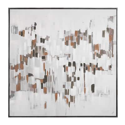 Malva 40" H x 40" W Canvas Art, Beige