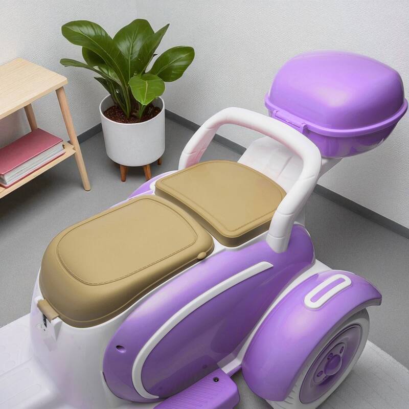 12V Dual Motor Kids Ride-On Motorcycle, Two-Seater with LED Headlights, Bluetooth & Oversized Trunk, Ages 3-6