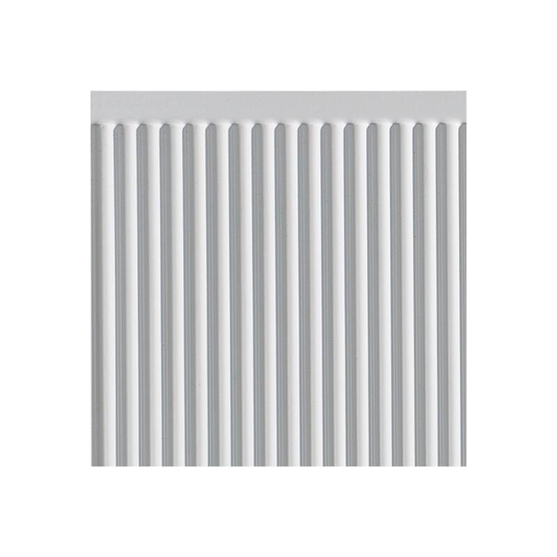 FASÄDE Rib Decorative Vinyl Backsplash Panel - 6x6 Inch Sample - Gloss White