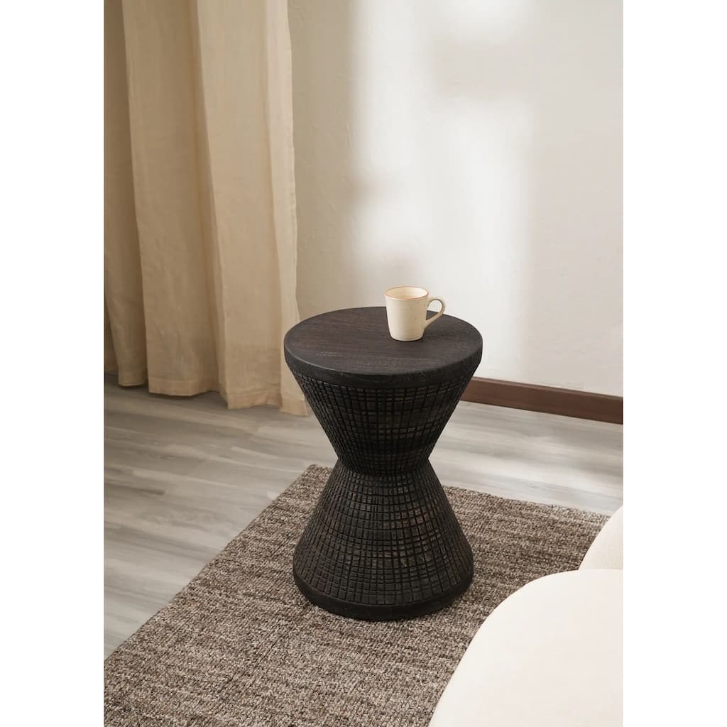 Decorative Wooden End Table-Side Table-16X16X22"
