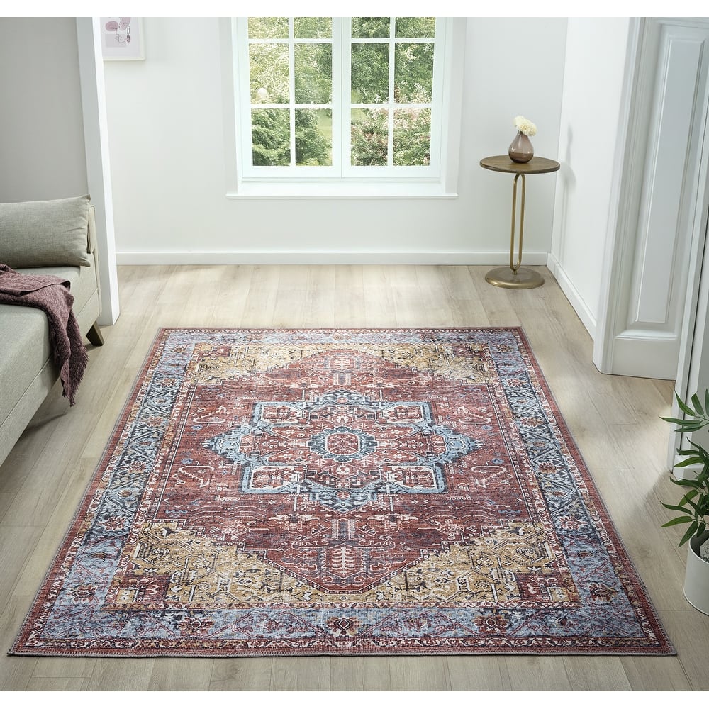 Legacy Monarch Traditional Bordered Washable Area Rug