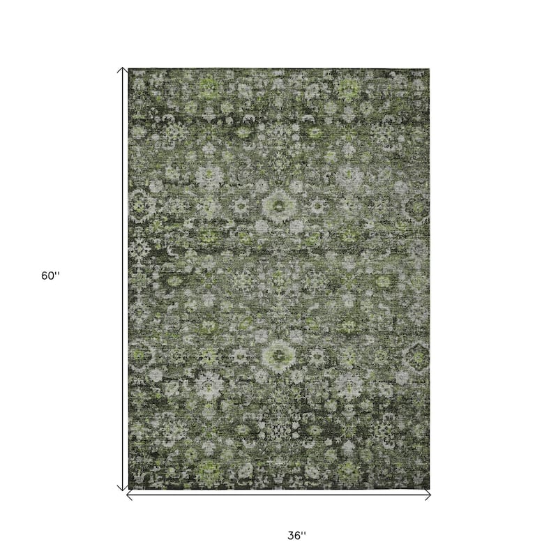 HomeRoots Oriental Traditional Rectangle Outdoor Rug