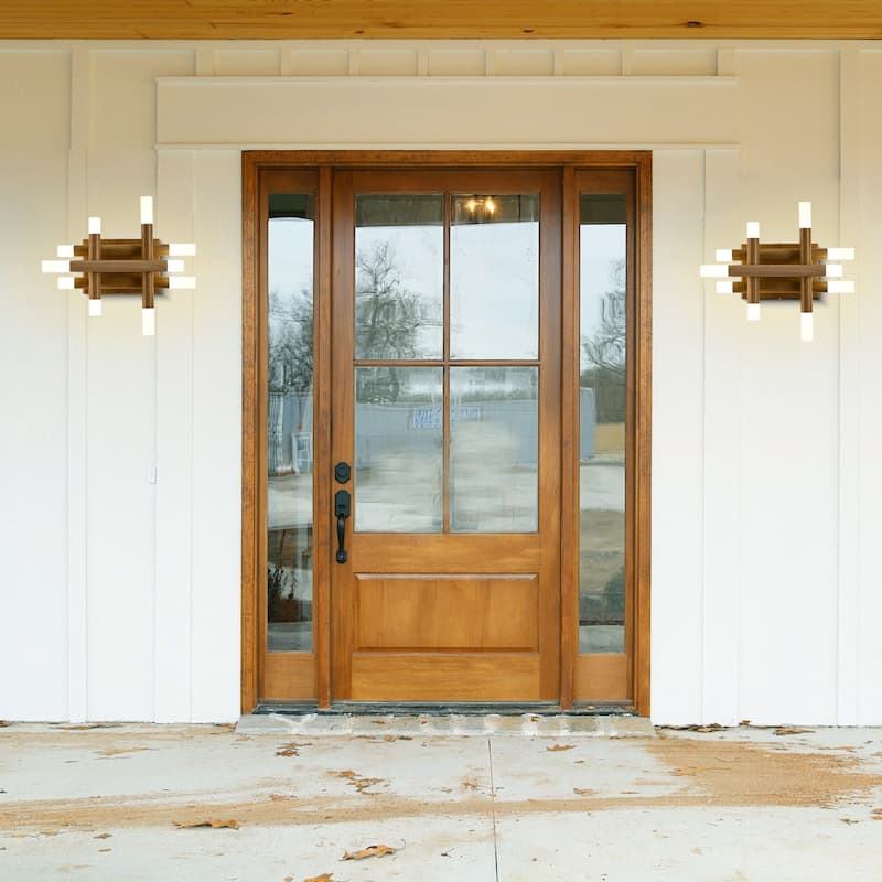 Bella Depot Wall Light Farmhouse Dimmable LED Sconce with Remote 13" x12"