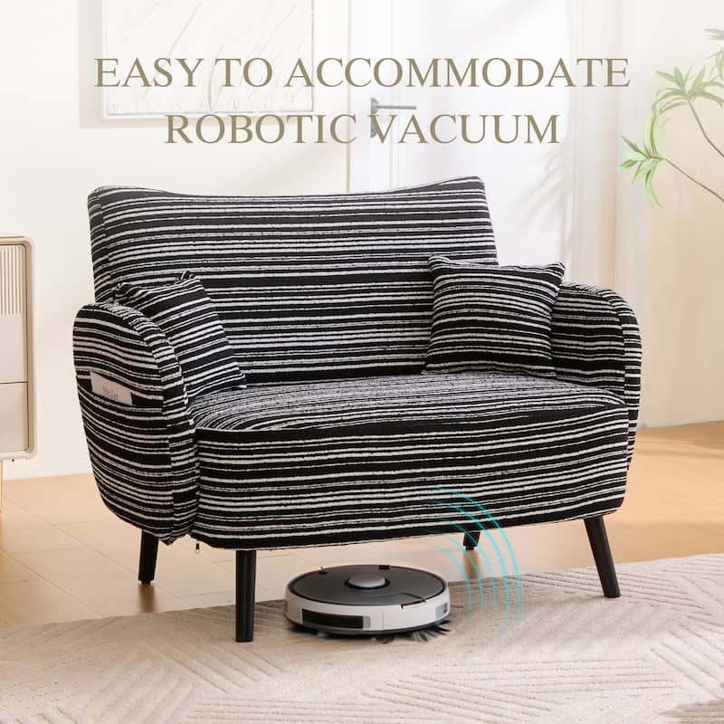 Modern style two seater sofa with ultra comfortable armrests