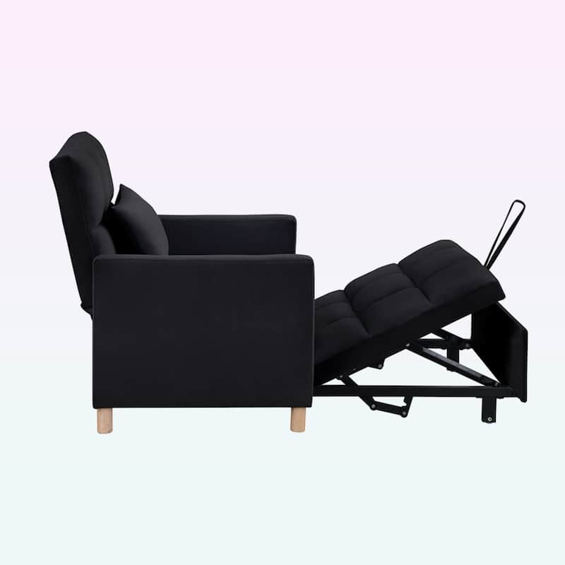 Modern Convertible Sleeper Sofa Chair Bed with Pillow