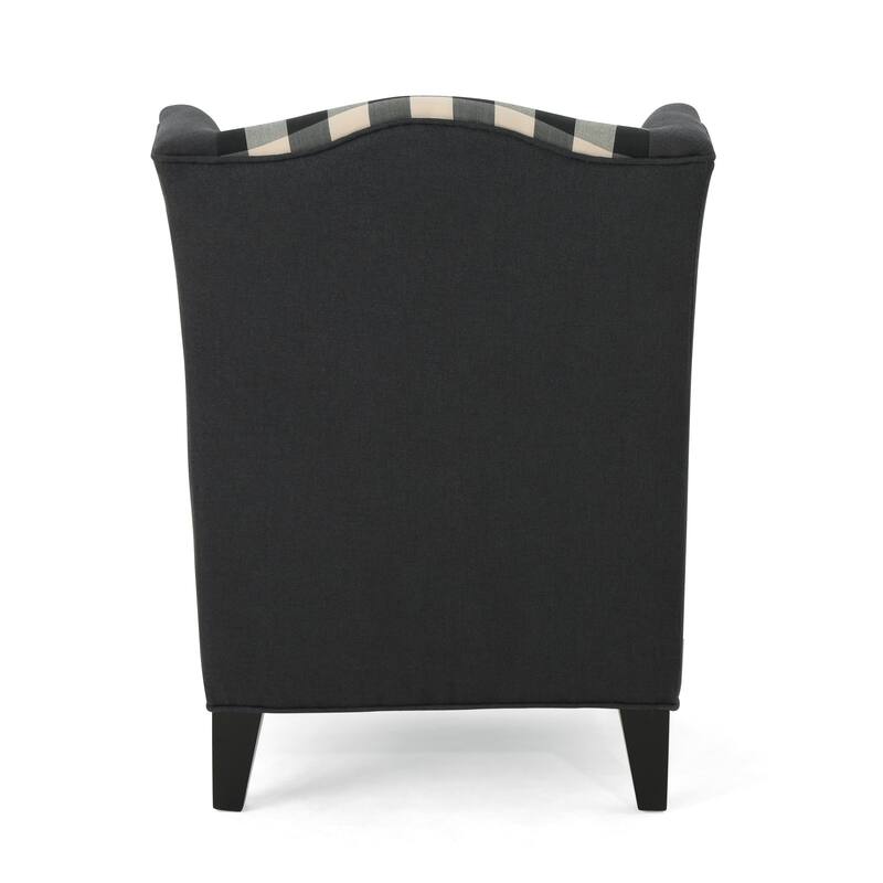 Black+White Scottie Dogs 28" High-Back Upholstered Club Chair