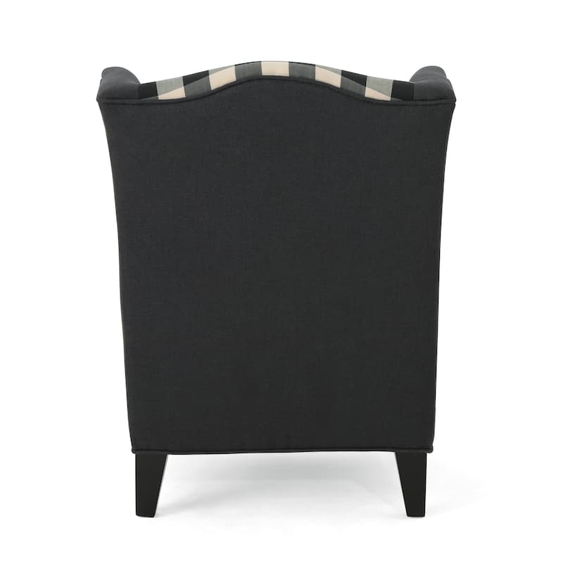 Toddman Contemporary Wingback Fabric Club Chair by Christopher Knight Home