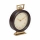 preview thumbnail 3 of 7, Sagebrook Home 9" Jansen Round Gold And Brown Desk Clock - 7" x 3" x 9"