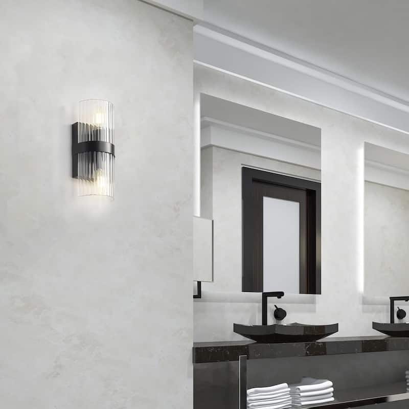 2-light bedside lamp black mount light metal wall light