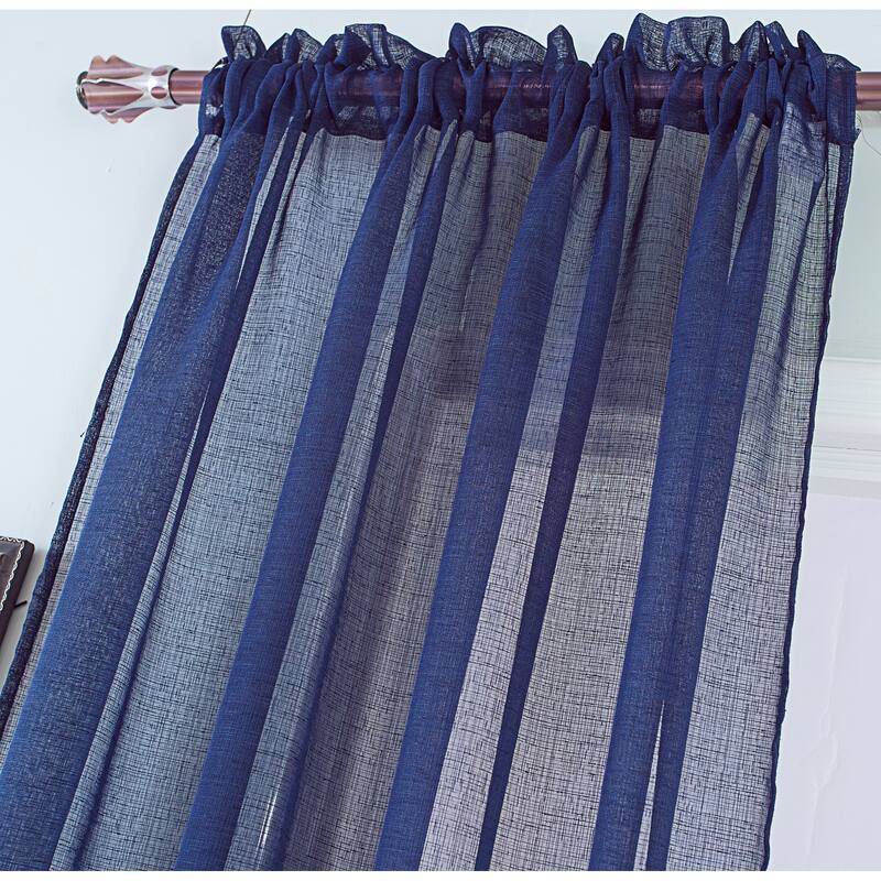 Astro Textured Sheer Window Curtain 90-Inch Rod Pocket