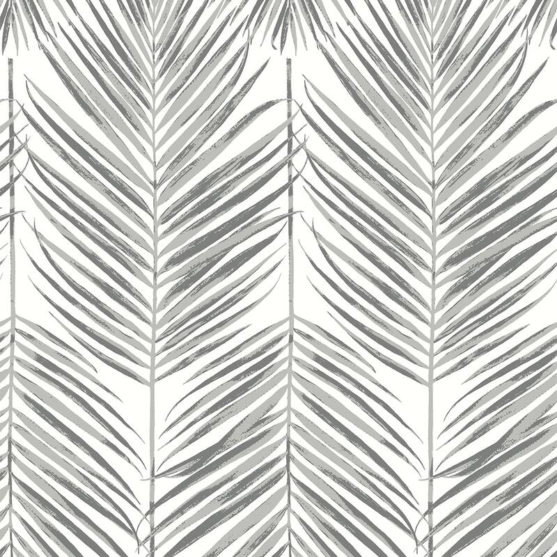 Seabrook Designs Marina Palm Non-Woven Unpasted Wallpaper - 20.9 in. W x 33 ft. L - Daydream Grey