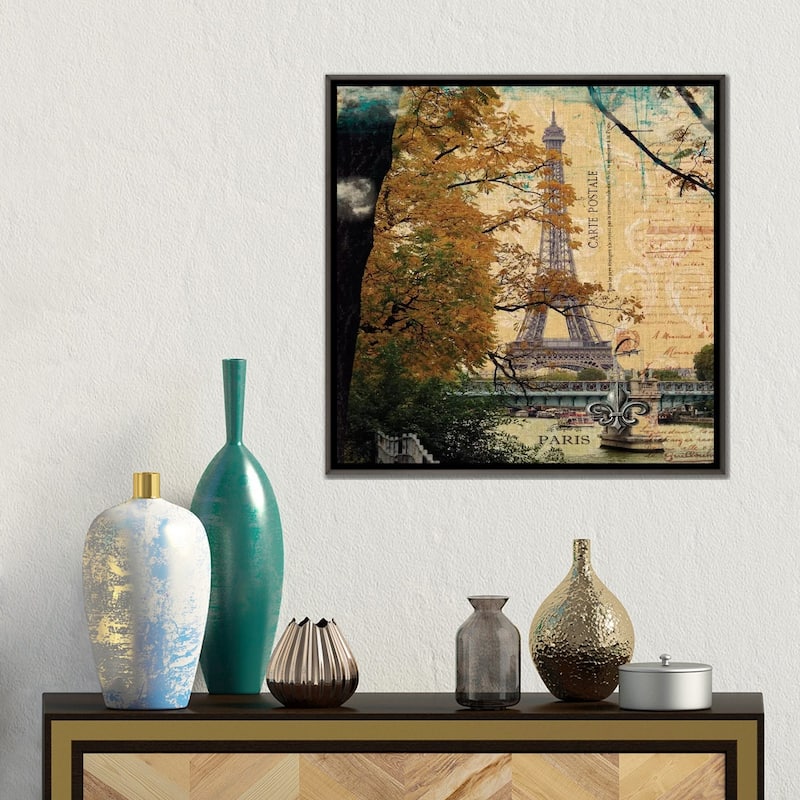 iCanvas "Eiffel Romance III" by Sandy Lloyd Framed