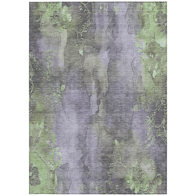 HomeRoots Floral Transitional Rectangle Outdoor Rug