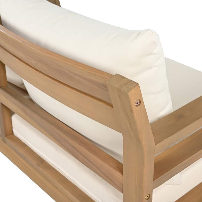 Yvette Outdoor Acacia Wood Deep Seating Furniture by Christopher Knight Home