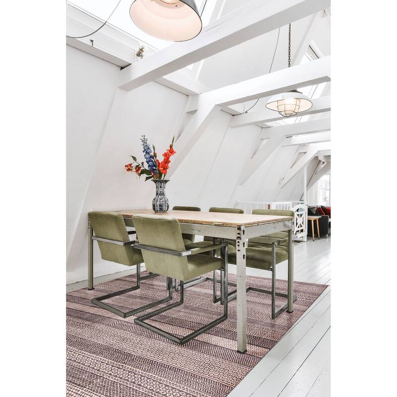 ECARPETGALLERY Hand-knotted Silk Shadow Dark Brown Wool Rug - 8'0 x 9'10