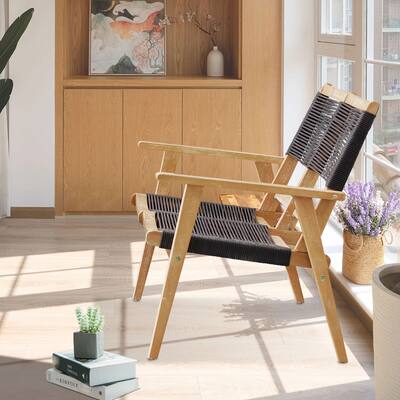 2-Seater Patio Furniture Chairs with Back Rope
