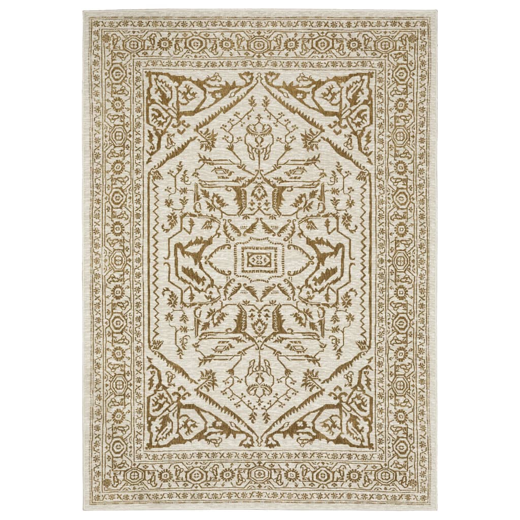Style Haven Ingram Two-Tone Traditional Medallion Area Rug