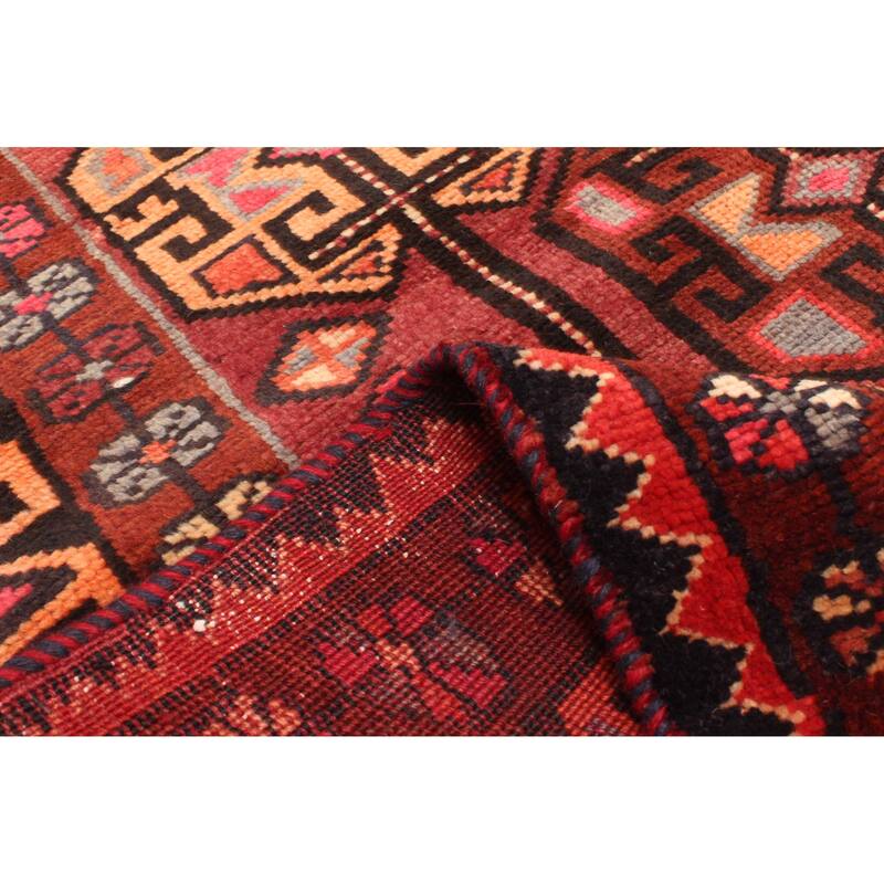 ECARPETGALLERY Hand-knotted Melis Vintage Burgundy Wool Rug - 4'7 x 6'5