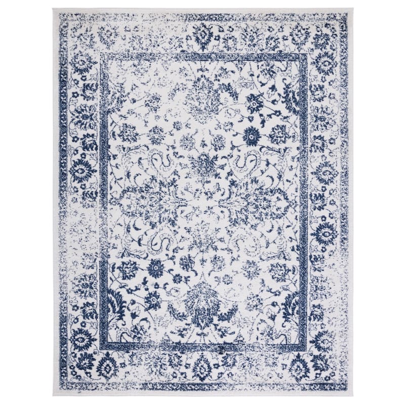 SAFAVIEH Adirondack Dakota Rustic Shabby Chic Distressed Rug - 9' x 12' - Ivory/Navy