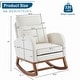 preview thumbnail 16 of 14, Accent Rocking Chair, Upholstered Nursery Glider Rocker, Orange and White
