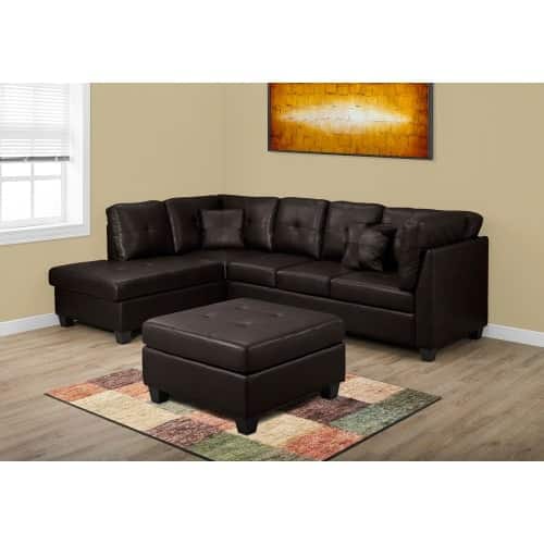 Amazon Com Black Sectional Sofa With Lounger Chaise Julyfox
