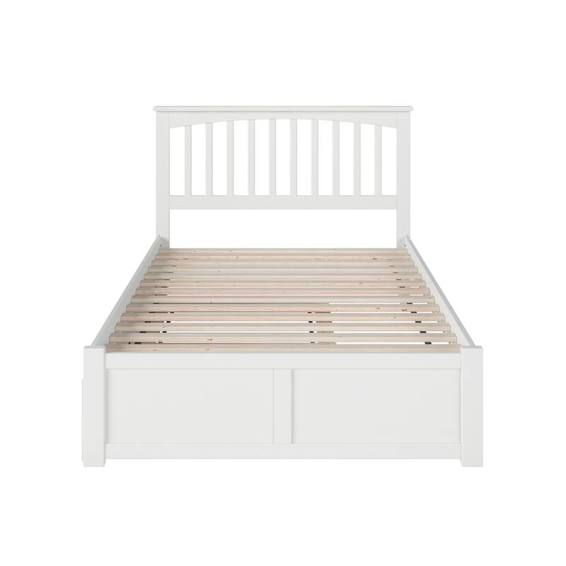 Mission Platform Bed with Footboard and Twin XL Trundle