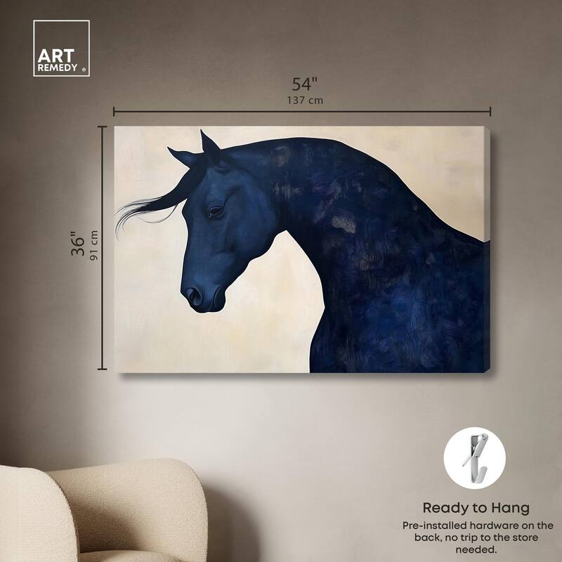 Blue Horse I Canvas by Art Remedy, Gallery Wrapped