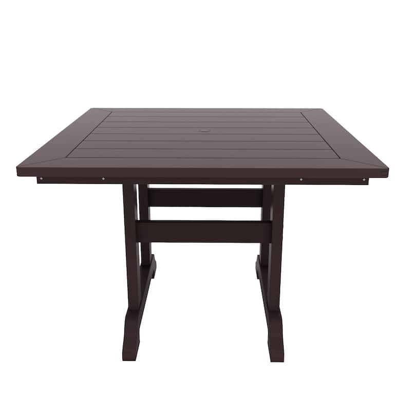 Altura 5-Piece Square Poly Eco-Friendly All Weather Outdoor Dining Set with Armchairs