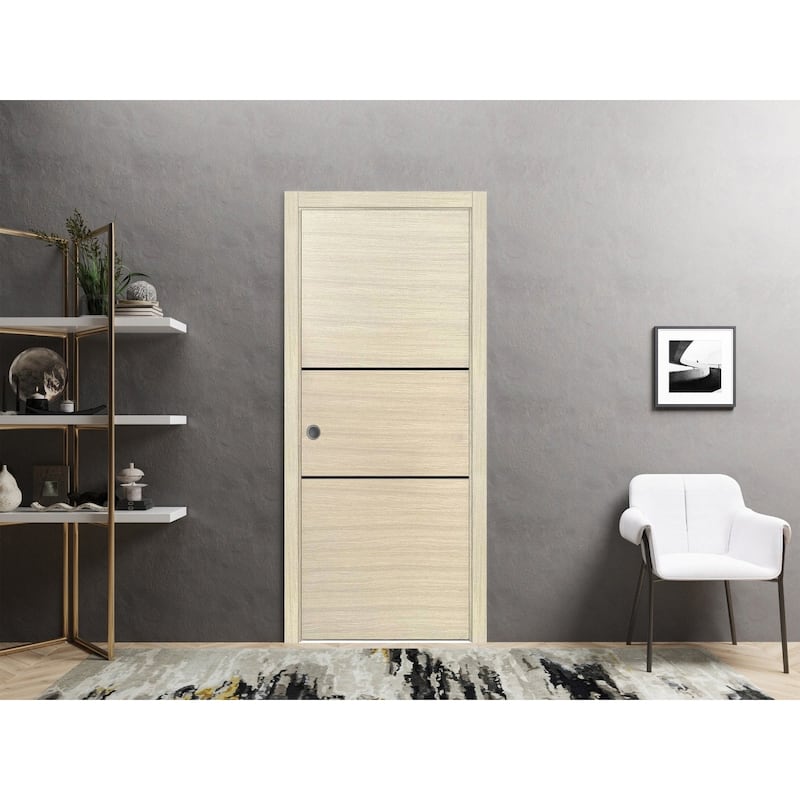 Slab Barn Door Panel 28x80 Planum 0014 Natural Veneer Sturdy Finished