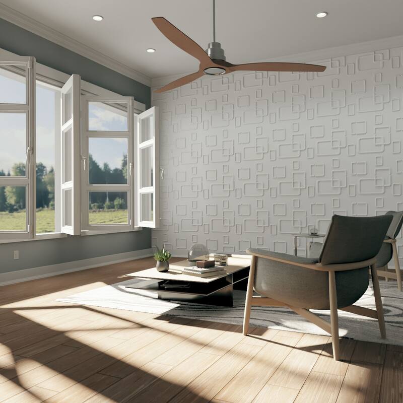 19 5/8"W x 19 5/8"H Odessa EnduraWall Decorative 3D Wall Panel, White
