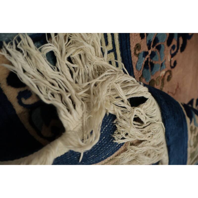 Hand Knotted Oriental 100% Wool Carpet Traditional Floral Pink Art Deco Area Rug - 6' 1'' X 3' 1''