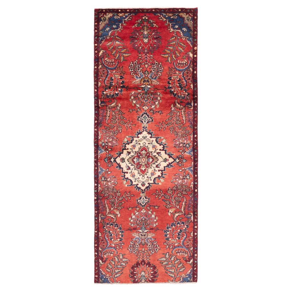 ECARPETGALLERY Hand-knotted Andelz Red Wool Rug - 3'1 x 8'2