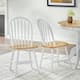 Simple Living Carolina Windsor Dining Chairs (Set of 2) - White/Natural