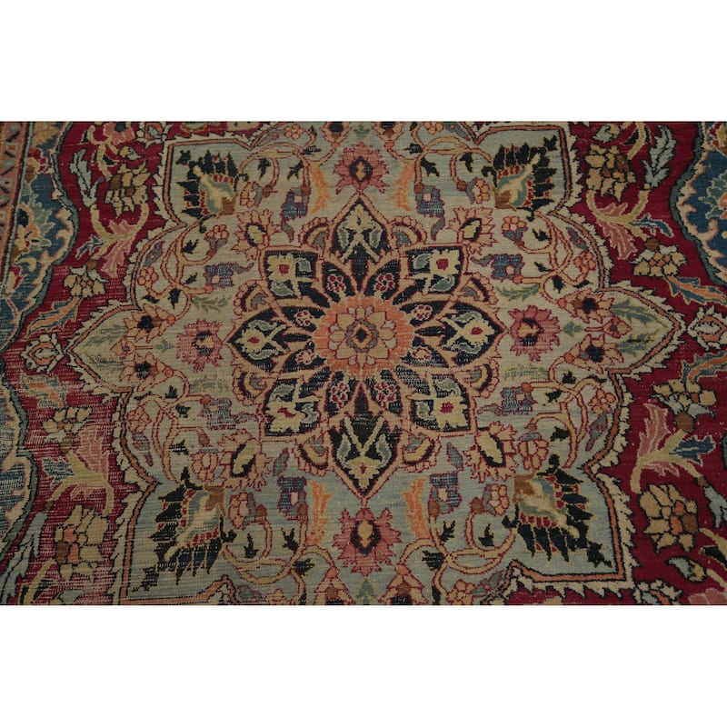 Hand Knotted Oriental 100% Wool Carpet Traditional Floral Pink Dorokhsh Area Rug - 14' 4'' X 9' 6''