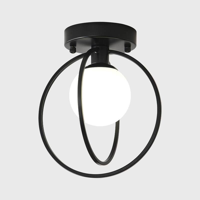 1 - Light Globe Semi Flush Mount