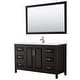 preview thumbnail 19 of 71, Daria 60 Inch Single Vanity, Cultured Marble Top, 58 Inch Mirror Dark Espresso, Chrome Trim, White Cult. Marble Top
