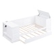 preview thumbnail 3 of 10, Twin Size Daybed with Storage Arms, Trundle & Charging Station, White