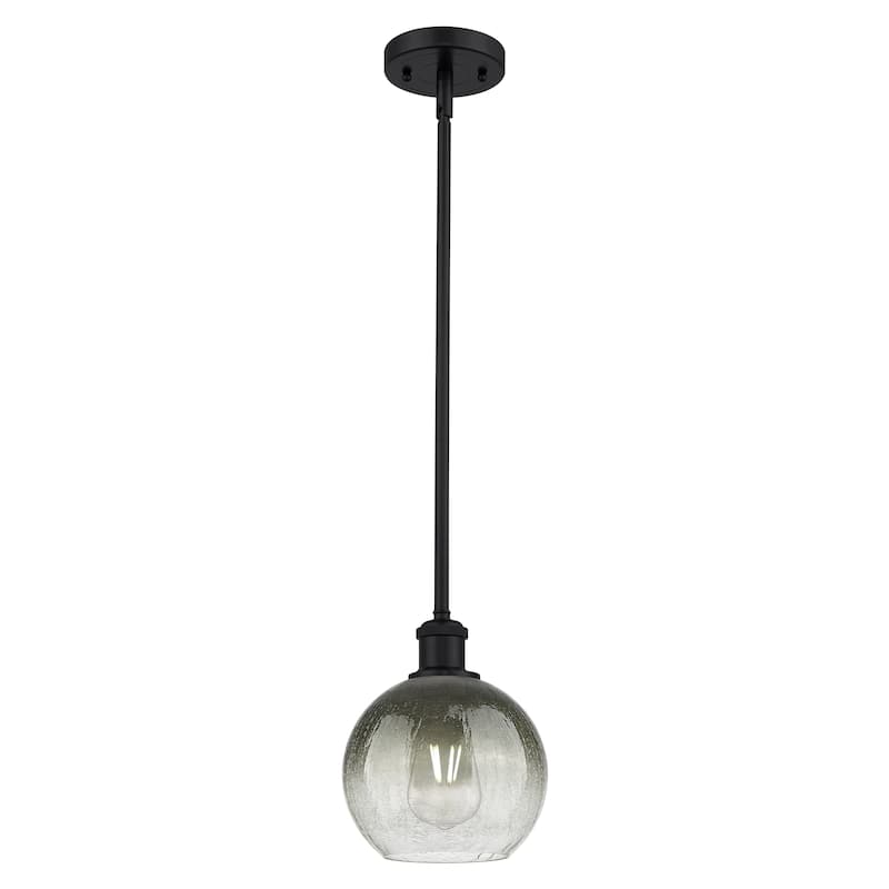 Innovations Lighting Endless Possibilities Ballston - Brookhaven Globe - 1 Light 8" Stem Hung Mini Pendant - Slate/Matte Black