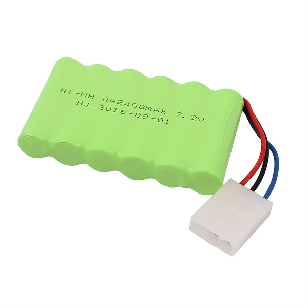 DC 7.2V 2400mAh Rechargable Ni-MH AA Battery Pack for RC Airplane w 3P Plug