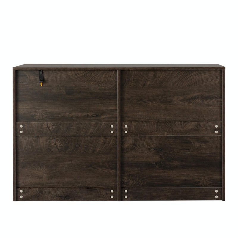 Six-Drawer Dresser Cabinet with Flat Drawer Corners
