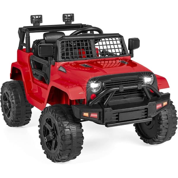 slide 2 of 5, 12V Kids Ride On Truck with Remote Control, Spring Suspension - Red