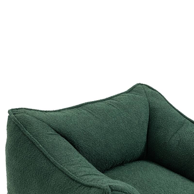 GDFStudio - COOLMORE Boucle Bean Bag Chair with Memory Foam Filling for Ultimate Comfort
