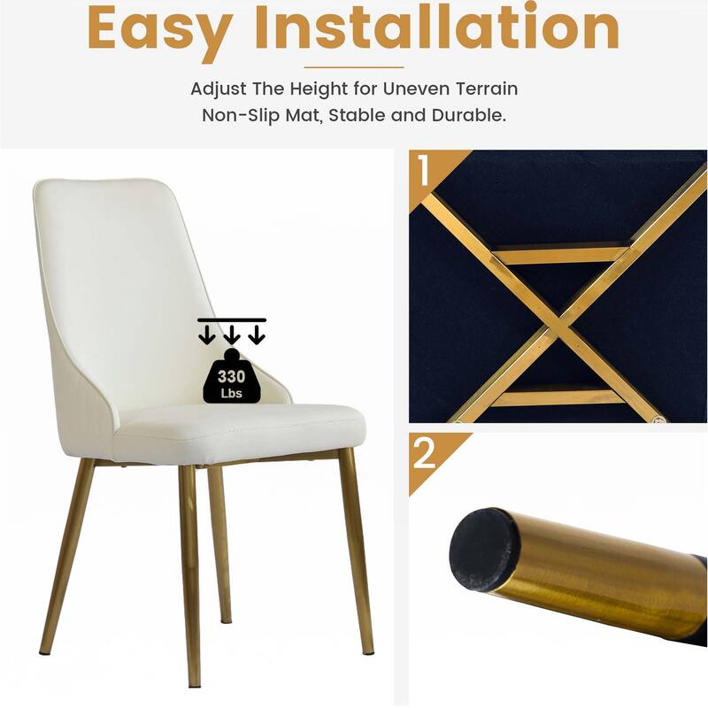 Pu Sponge-Filled Dining Chair(Set Of 2)