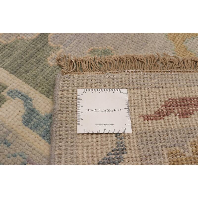 ECARPETGALLERY Hand-knotted Modern Oushak Light Grey Wool Rug - 7'11 x 10'1