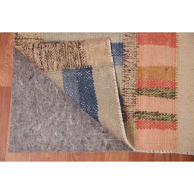 Hand Woven Oriental 100% Jute Carpet Southwestern Modern Beige & Ivories Kilim Area Rug - 13' 3'' X 10' 3''