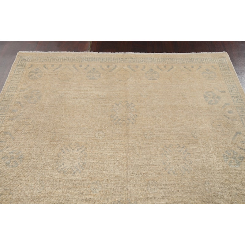 Vegetable Dye Traditional Oushak Turkish Wool Area Rug Hand-knotted - 5'6" x 9'5"