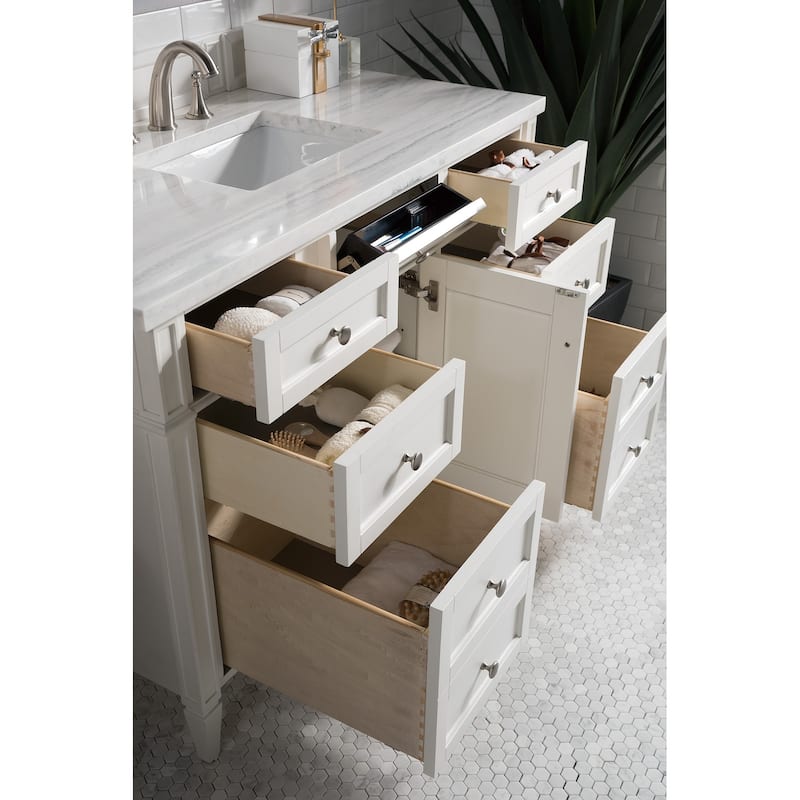 James Martin Vanities Brittany 48" Single Vanity, Bright White